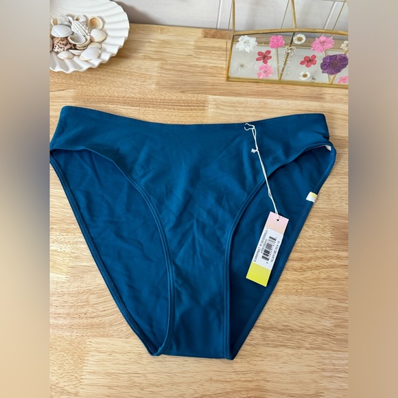 NWT Summersalt The High Leg Mid Rise Bikini Bottom In Blue Size 10 Beach Summer - Picture 10 of 11